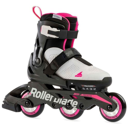 фото Раздвижные роликовые коньки rollerblade microblade free 3wd g - 2021 cool grey/candy pink р. 33-36.5