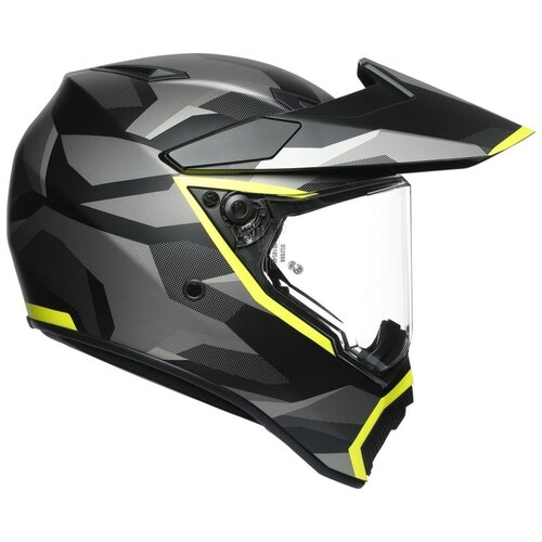 фото Шлем agv ax9 siberia matt black/yellow fluo agv 217631a2ly012