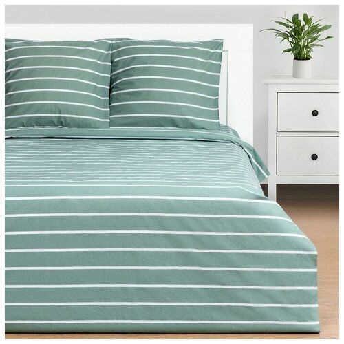 Постельное бельё Этель 1.5сп Mint stripes 143х215 см,150х214 см,70х70см-2 шт