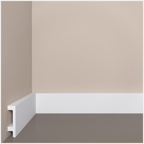 Изображение товара Плинтус напольный ударопрочный, белый bello deco П 15 60х15 мм