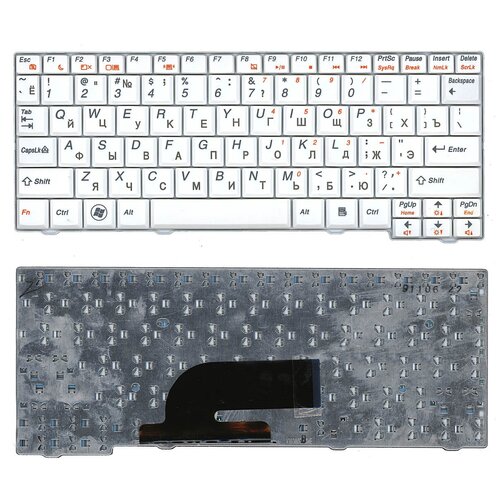 Клавиатура для нетбука Lenovo V103802AS1 PK1308H3A57 русская белая без рамки плоский Enter 113000₽