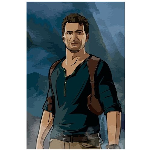 картина по номерам на холсте игра uncharted нейтан дрейк 9178 г 60x40 Картина по номерам на холсте игра Uncharted Нейтан Дрейк - 6589 В 60x40