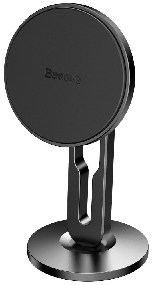 Магнитный автомобильный держатель Baseus Hollow Magnetic Car Mount с держателем для кабеля (черный)