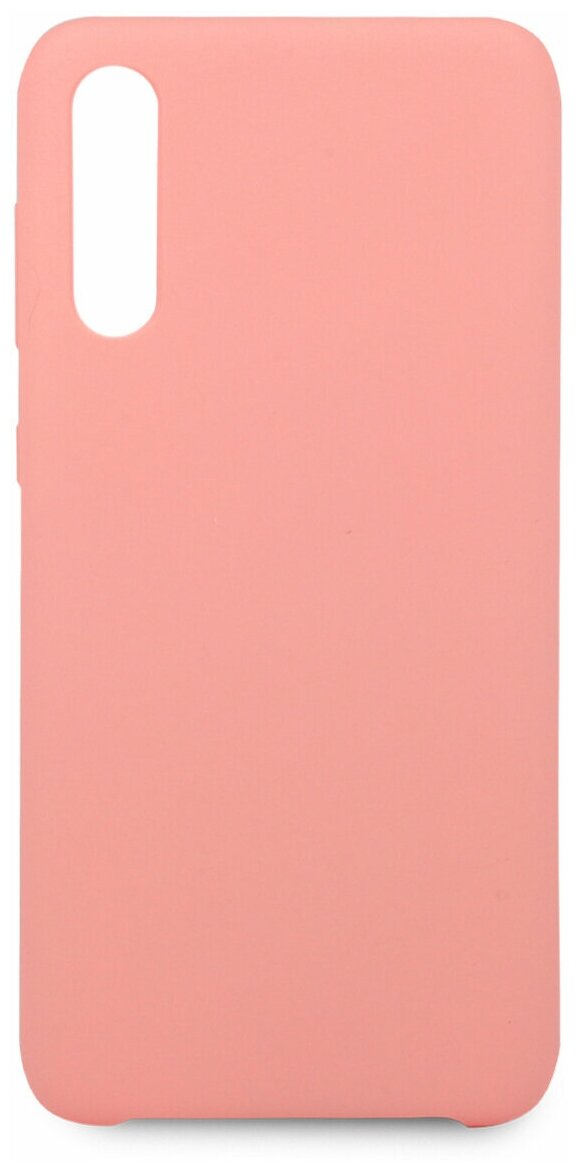 Силиконовый чехол на Samsung Galaxy A50 / Матовый чехол для телефона Самсунг Галакси А50 с бархатистым покрытием внутри (Розовый)