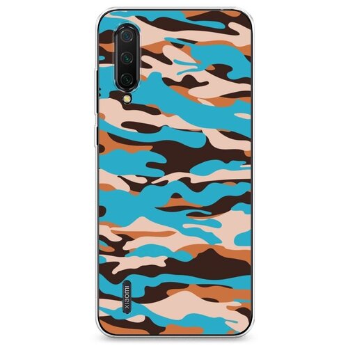 фото Силиконовый чехол "ярко-синий камуфляж" на xiaomi mi 9 lite / сяоми ми 9 лайт case place