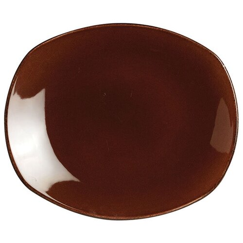 фото Тарелка мелкая овальная «террамеса мокка», коричневый, фарфор, 11230581, steelite