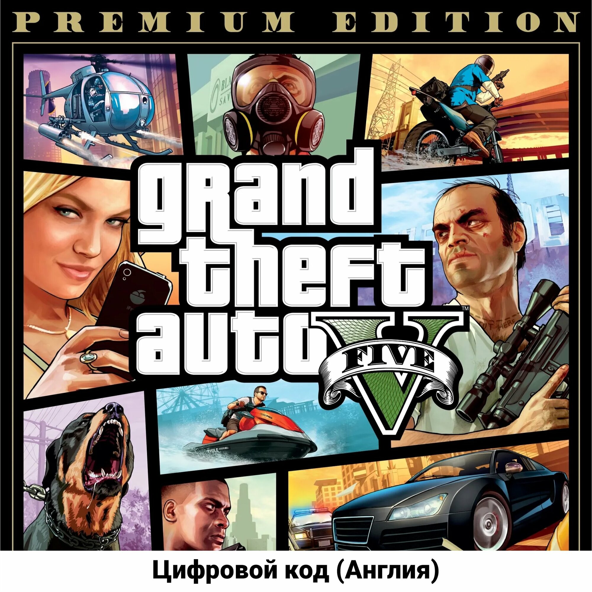 Grand Theft Auto V Premium Edition на PS4 (Цифровой код, Англия)