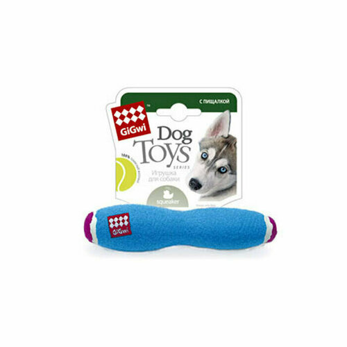 игрушка для собак gigwi push to mute палка с отключаемой пищалкой 17см GiGwi игрушка для собак Палка с пищалкой средняя/теннисный материал, 4 шт.