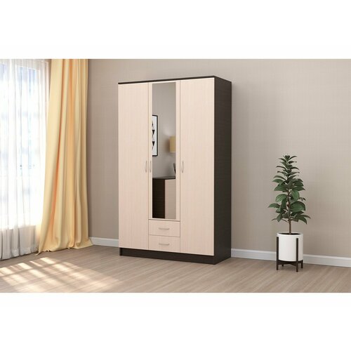 Кэт-7 Шкаф 3-створчатый (Венге / Белфорт)