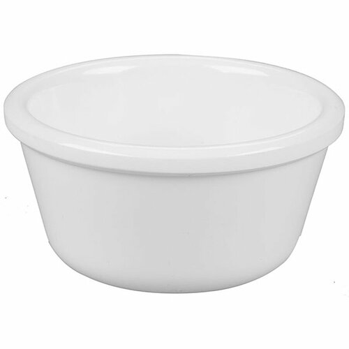 Соусник круглый 8х8 см. 90 мл, белый, пластик, Carlisle, S28002
