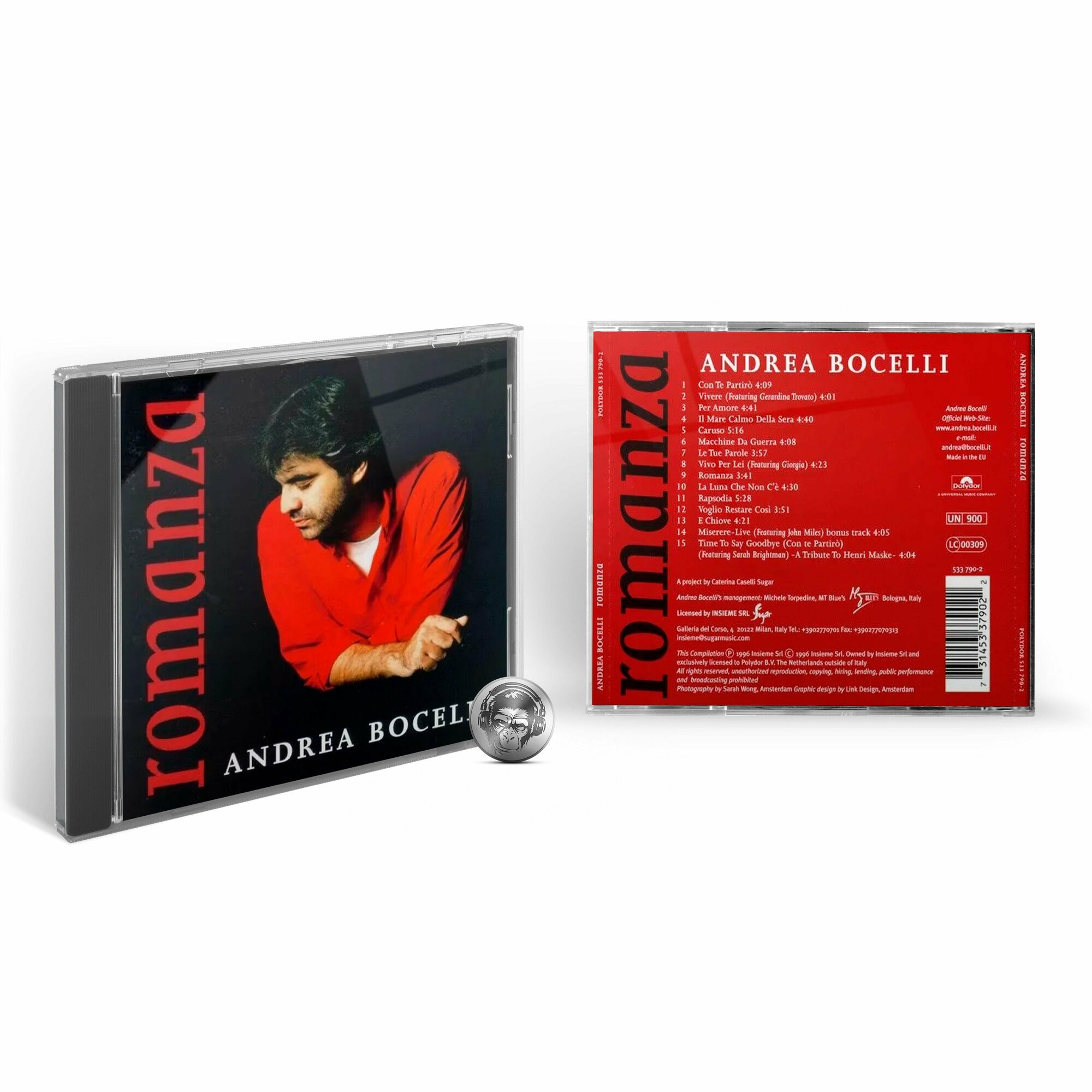 Andrea Bocelli - Romanza (1CD) 2020 Jewel Аудио диск