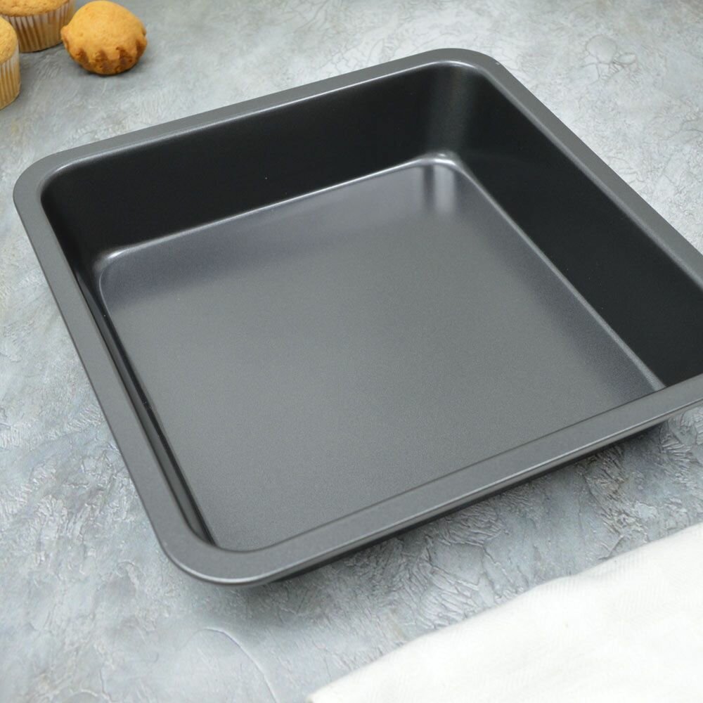 фото Форма для выпечки, противень для духовки квадратный 22.5*5см