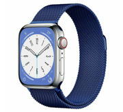Ремешок миланcкий из нержавеющей стали Milanese Loop для Apple Watch 42/44/45/49 мм, на магните, синий