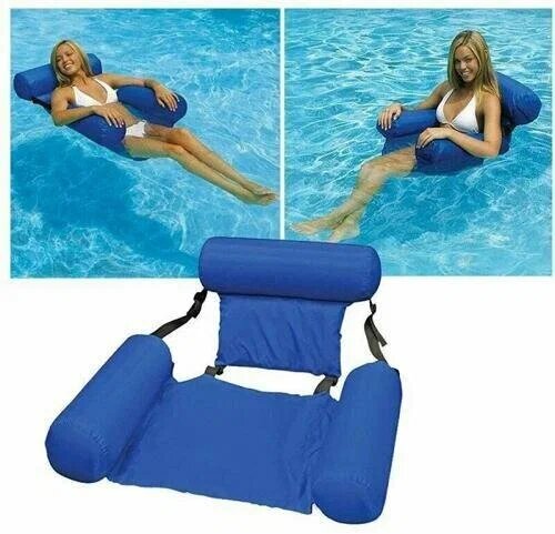 Надувной шезлонг-кресло для бассейна и плавания 70x50x30
