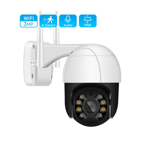 Поворотная уличная камера видеонаблюдения с Wi-Fi и SD-картой 360 градусов 290000₽