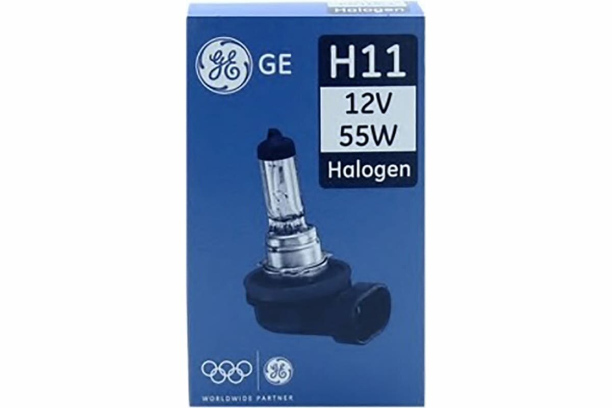 General Electric Лампа автомобильная галогенная 53110U блистер H11 12V 55W 1350lm GE 53110U H11 12V 55W BL 60957