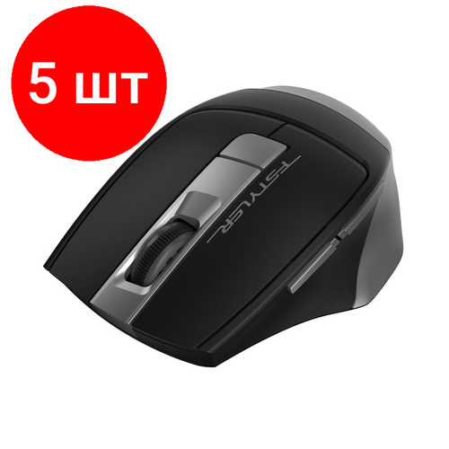 Комплект 5 штук, Мышь компьютерная A4Tech Fstyler FG35S серый/черный/2000dpi/WLS/5but