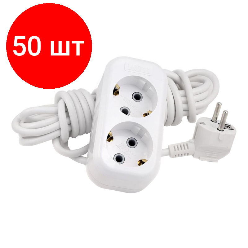 фото Удлинитель LUX У2-Е, с/з, 16А / 3500 Вт