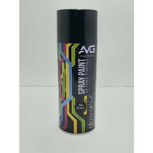 Аэрозольная краска AVG N39 черная Эмаль универсальная 520 мл 12шт 2740₽