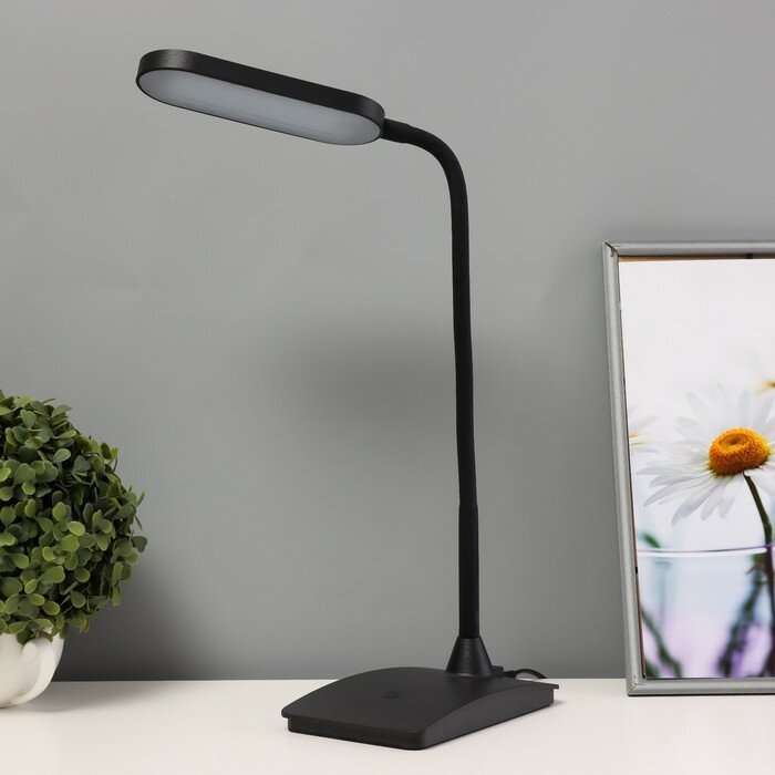 Настольная лампа сенсорная «Люми» LED 5 Вт 6000К черный 10.5×28×35 см
