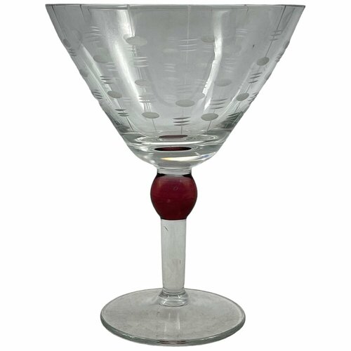 Фужер Вишенка стекло гравировка 1960-1970 гг завод Красный гигант СССР 2706₽