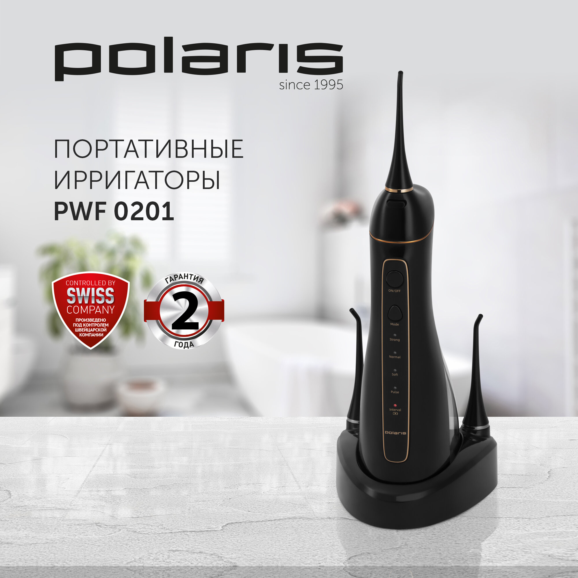 Ирригатор PWF 0201 Черный POLARIS CN