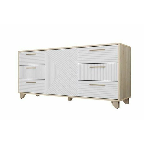 Комод Копенгаген - Дуб Сонома Белый матовый 18990₽