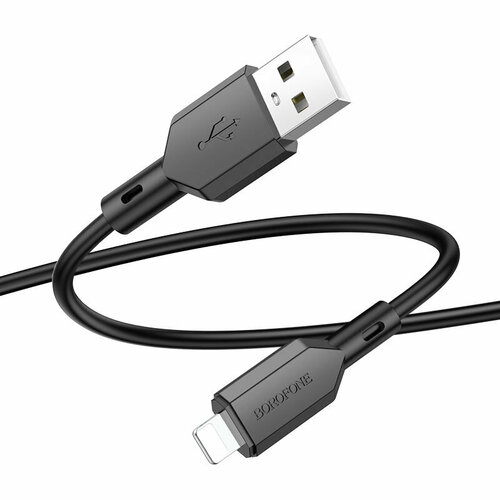 USB кабель BOROFONE BX70 Lightning 8-pin, 2.4A, 1м, PVC (черный)