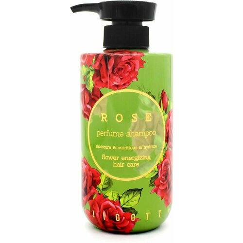 Jigott Парфюмированный шампунь для волос с экстрактом розы Rose Perfume Shampoo, 500 мл