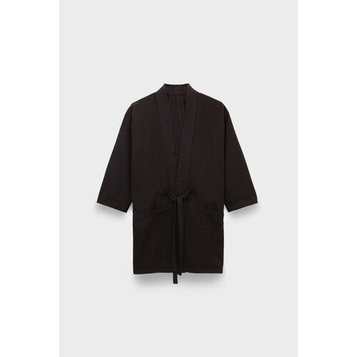 Maharishi hemp summer kimono, размер 50, черный футболка maharishi прямой силуэт размер 50 черный