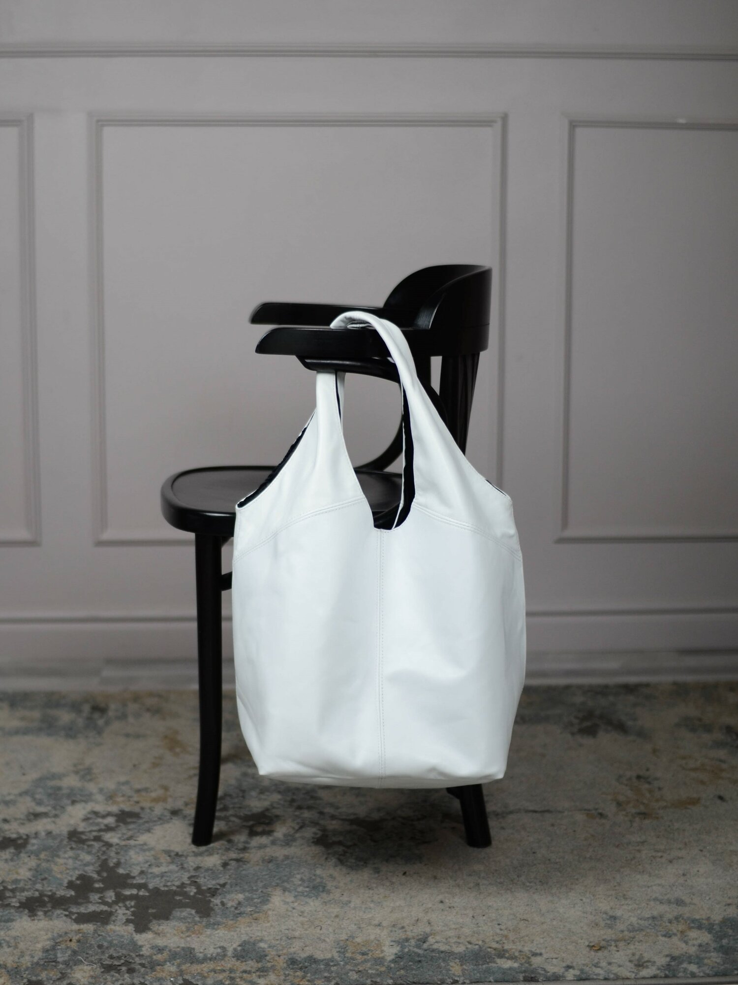 Сумка торба Овечкинъ Сумка торба из кожи, белый — фото 1