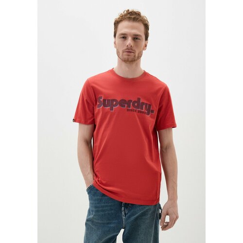 Футболка Superdry TERRAIN LOGO CLASSIC T SHIRT, размер 2XL, черный, красный