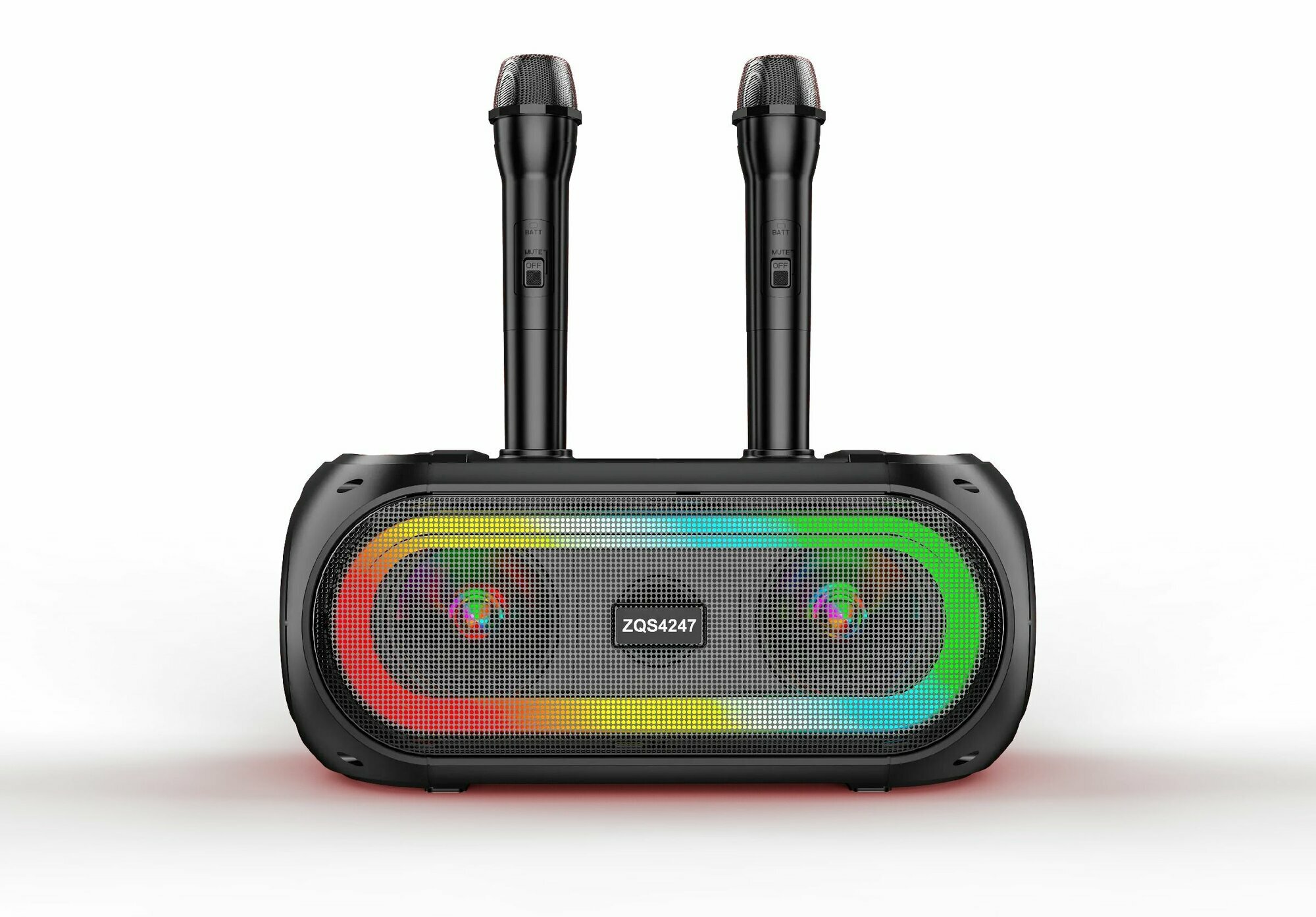 Беспроводная bluetooth караоке система 25W с двумя микрофонами