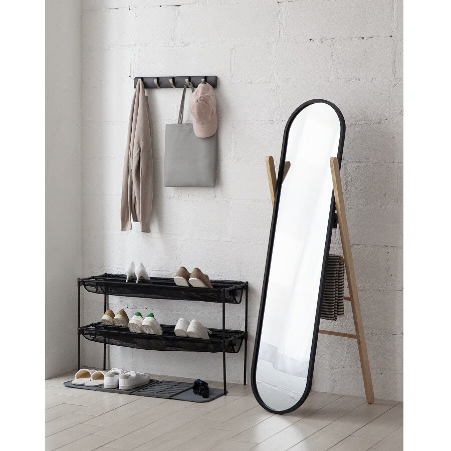 Вешалка настенная горизонтальная flip 5 крючков дерево/никель Umbra - фото №5