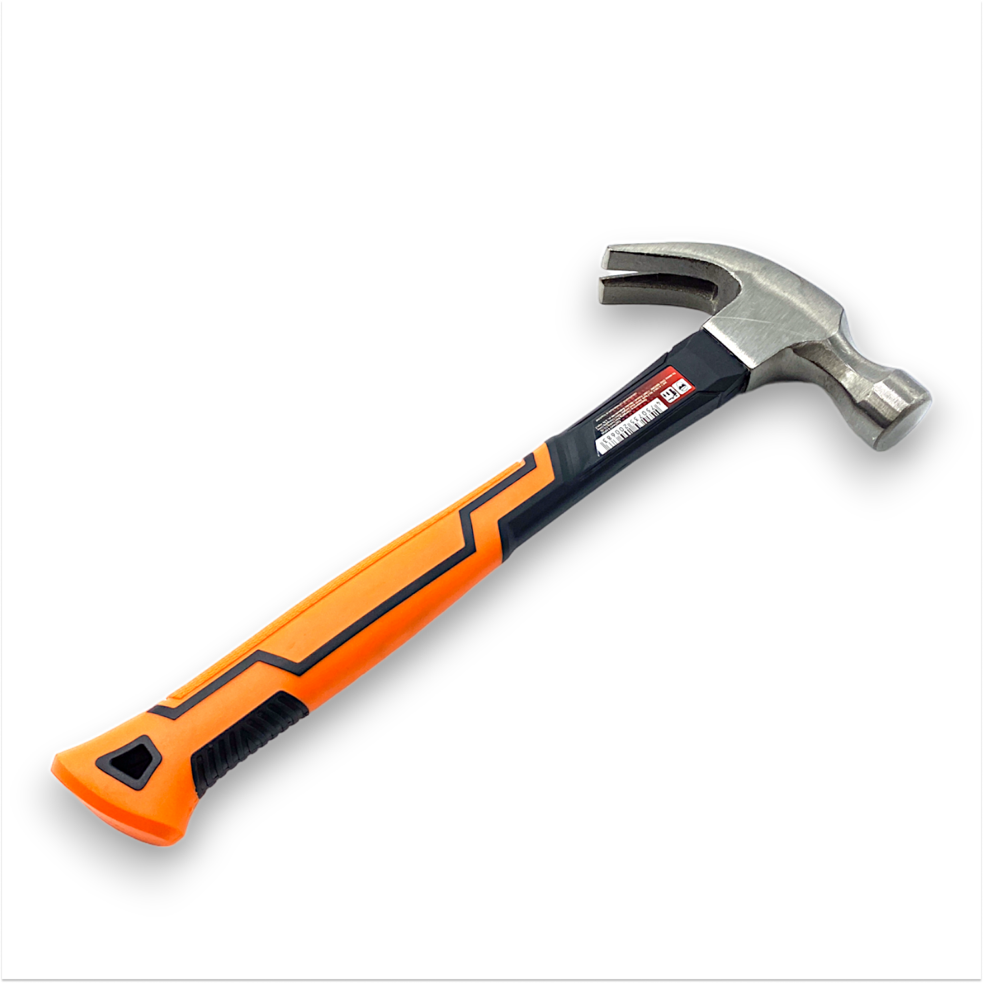 фото Молоток-гвоздодер с фибер. ручкой оранж. 450г SKRAB 20068