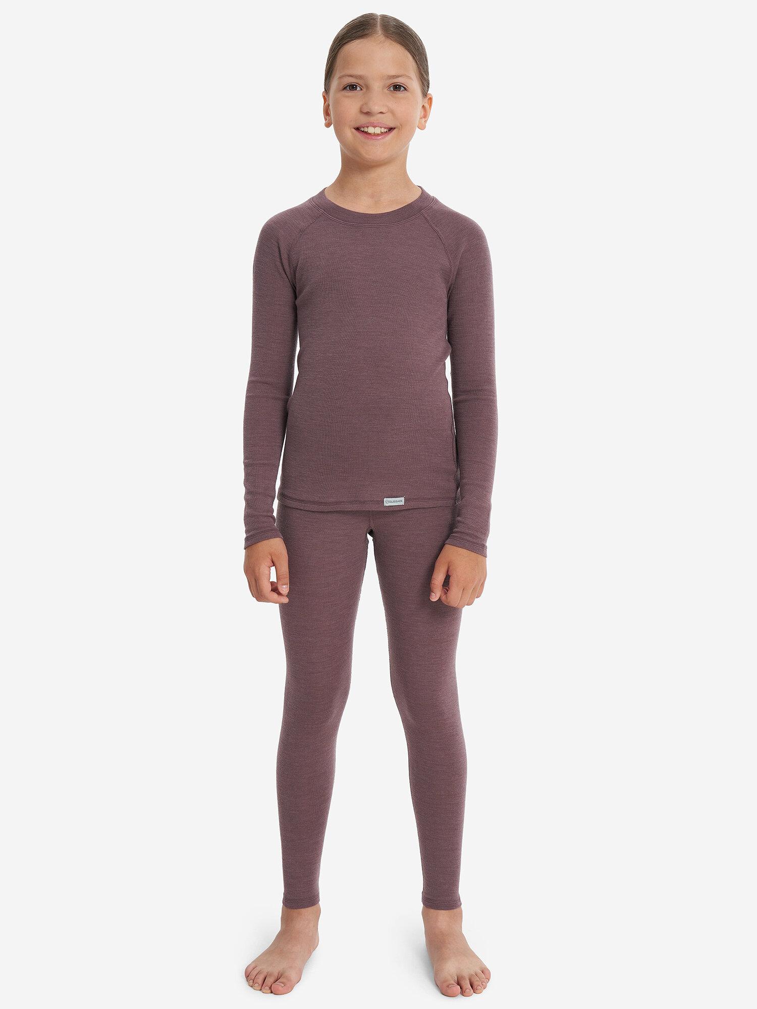 Термолегинсы GLISSADE, размер 134-140, кофейный — фото 1