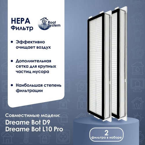HEPA-фильтр для робота пылесоса Dreame Bot D9 L10 Pro 2 шт 287₽