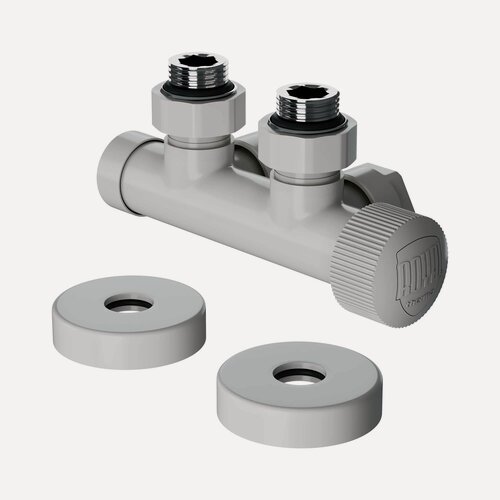 Изображение товара Узел нижнего подключения термостатический угловой Royal Thermo Design Pro 15мм М30х1,5 (Белый)