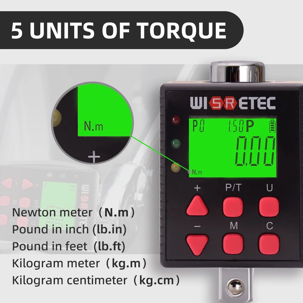 Изображение Цифровой гаечный ключ Meterk, 3.4-340NM