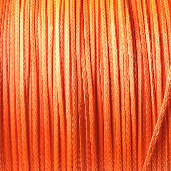 100 футов/30 м 3 мм 1/8 дюйма 12 плетений 800 кг UHMWPE оплетка из полого волокна лебедка Orange 100ft