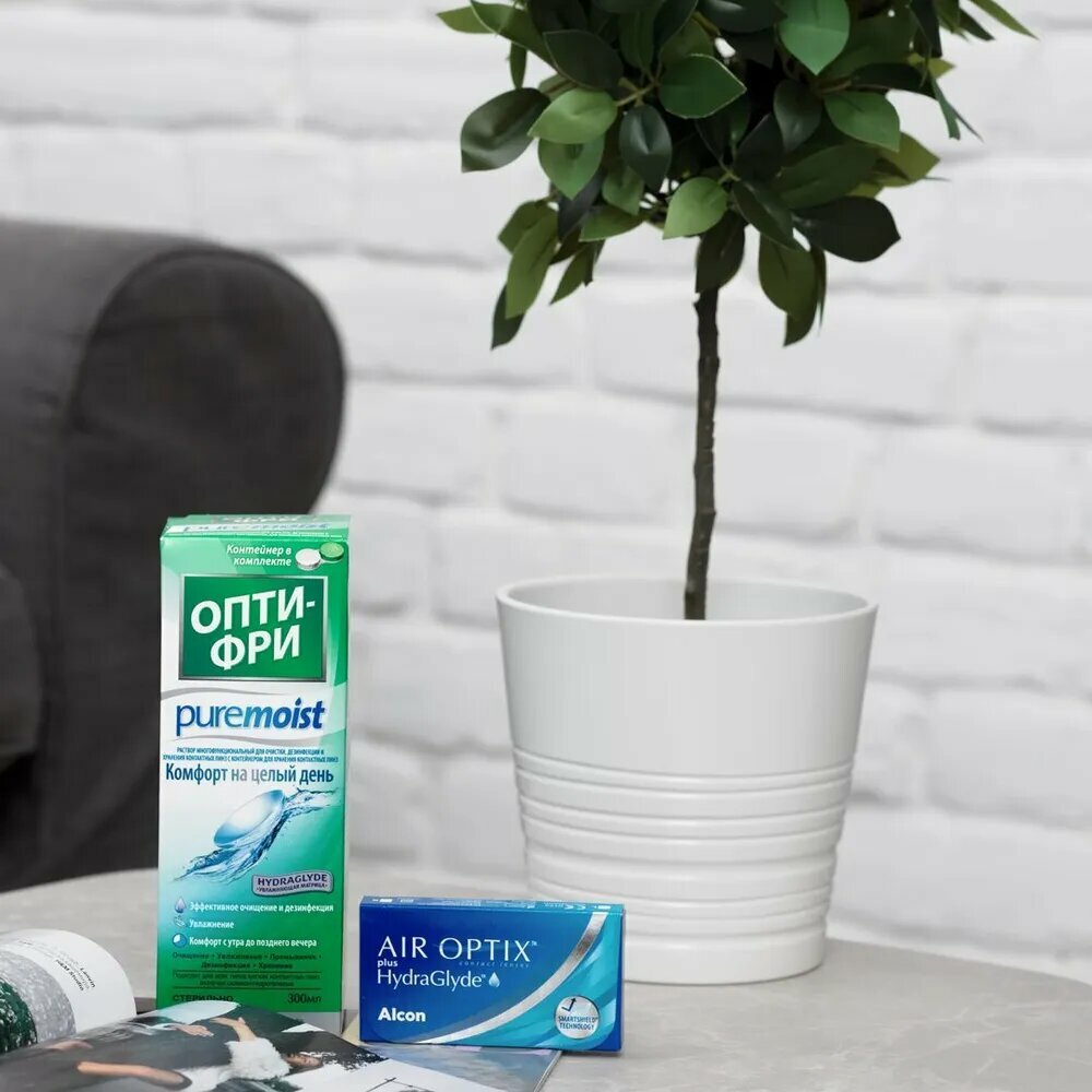 Картинки Контактные линзы Alcon Air Optix Plus HydraGlyde 3pk (BC 8,6; D -1.75)