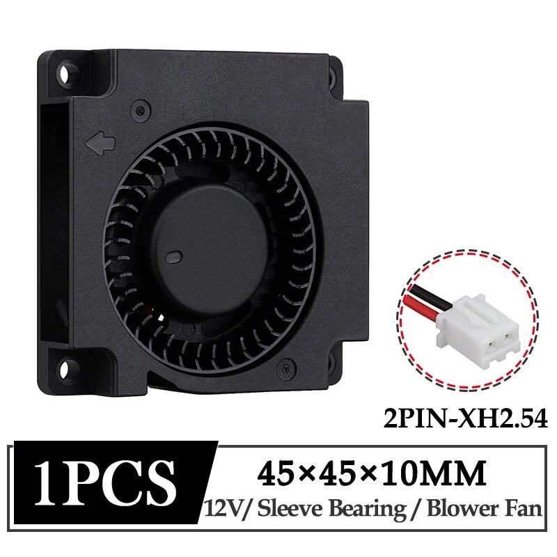 1 шт. Gdstime DC 12V вентилятор 45 мм 45x45x10 мм выхлопных газов с бесщеточным двигателем 3D-принтеры кулер 45 см x 45 мм x 10 мм Turbo радиальный Вентилятор охлаждения