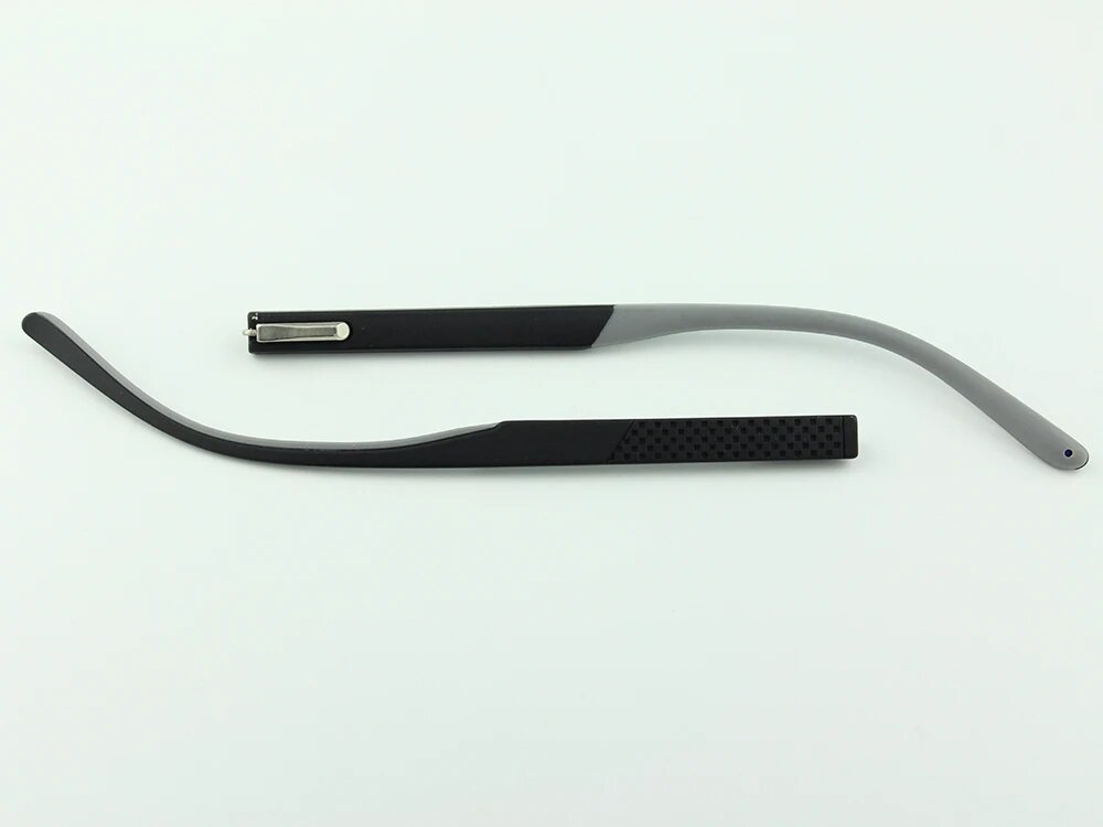 1 пара, пластиковые дужки для очков, ширина 7,3 мм, Black Grey