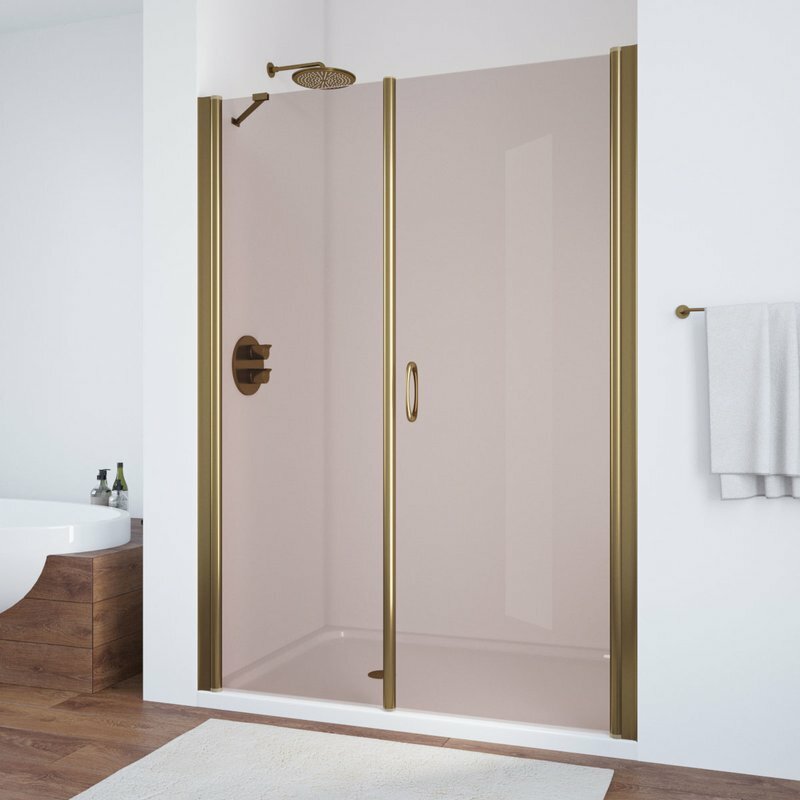 Душевая дверь в нишу Vegas Glass EP-F-2 0155 05 05 R стекло бронза, 155 - фото №1