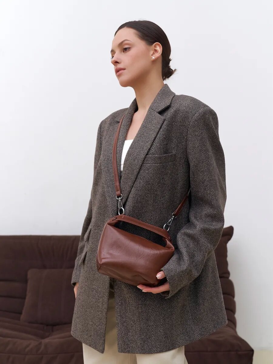 Сумка кросс-боди BERGEN DESIGN, коричневый — фото 1