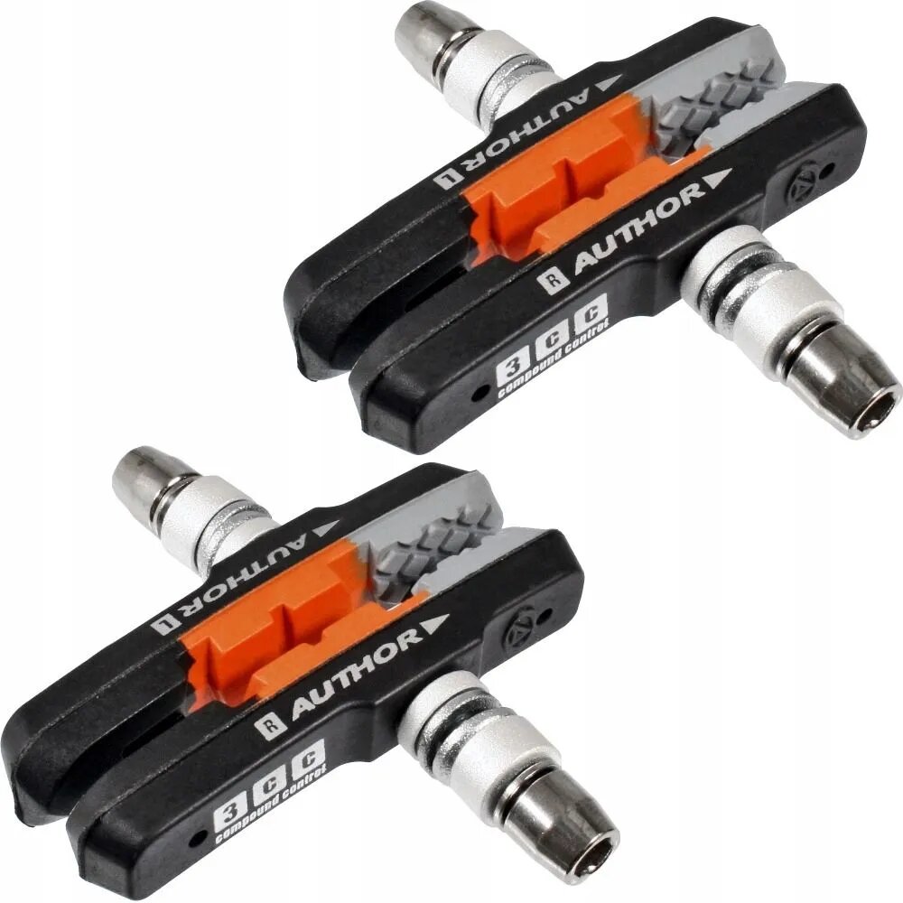 Тормозные колодки Author ABS-3CC V-Brake, всепогодные, 3 профиля, 2 пары (4шт).