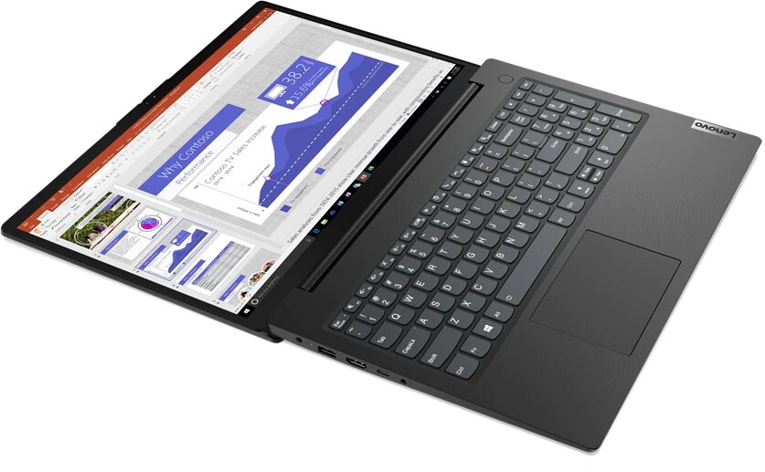 Ноутбук LENOVO V15 G2 Intel Celeron N4500 8GB 256GB 15,6 FHD BLACK RUS KB — фото 1