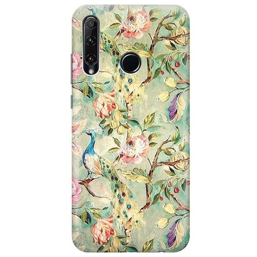 фото Ультратонкий силиконовый чехол-накладка для honor 10i / 20e с принтом "винтажный цветочный паттерн" gosso