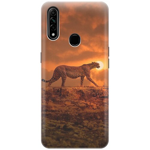 фото Силиконовый чехол на oppo a31 / оппо а31 с принтом "закатный гепард" gosso