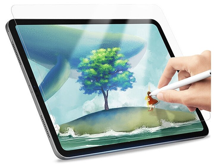 Защитная пленка Dux Duсis для работы со стилусом (имитация бумажного листа) для iPad 7 / 8 (2020) / 9 (2021), прозрачная